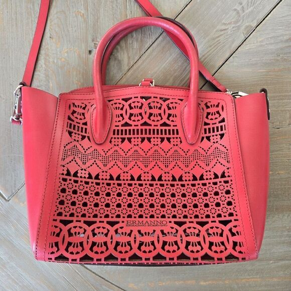 Ermanno Scervino Perforated Leather Crossbody Handbag - Picture 4 of 16